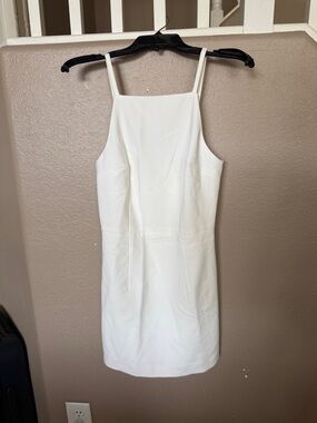 French Connection White Square-Neck Mini Dress